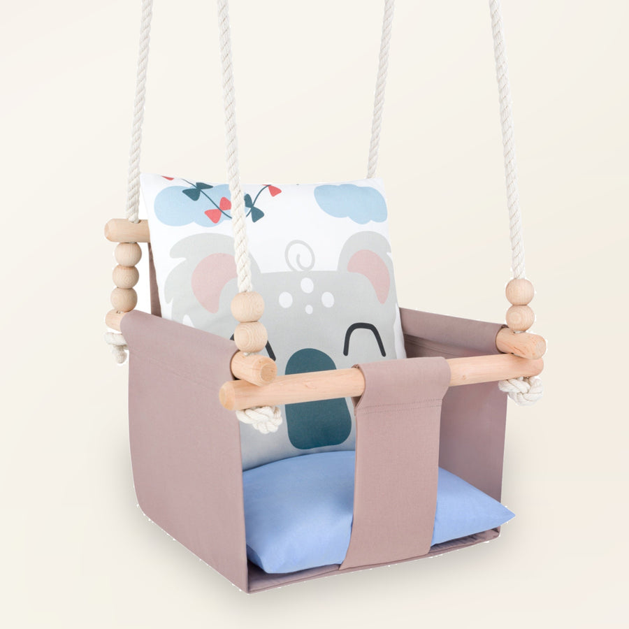 Babygynge med koala-motiv - set forfra