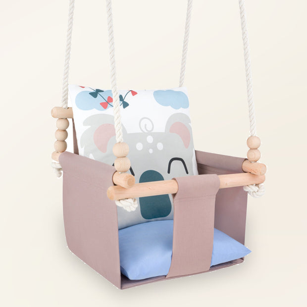 Babygynge med koala-motiv - set forfra